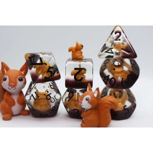 [FOM_2483] Foam Brain - Squirrel RPG Dice Set