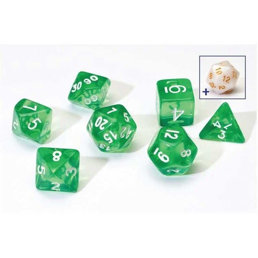 [SDZ_000106] Sirius Dice - Dice Set - Translucent Green Resin